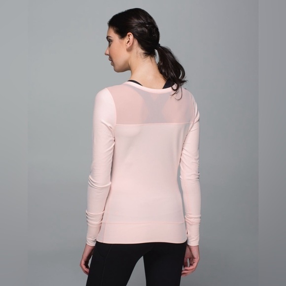 Lululemon Just Breathe Long Sleeve, Heathered Parfait Pink, Size 6 - Picture 2 of 12